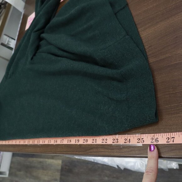 Hart Schaffner Marx Merino Wool Sweater Men XL Green Quiet Luxury Classic Preppy - Picture 14 of 16